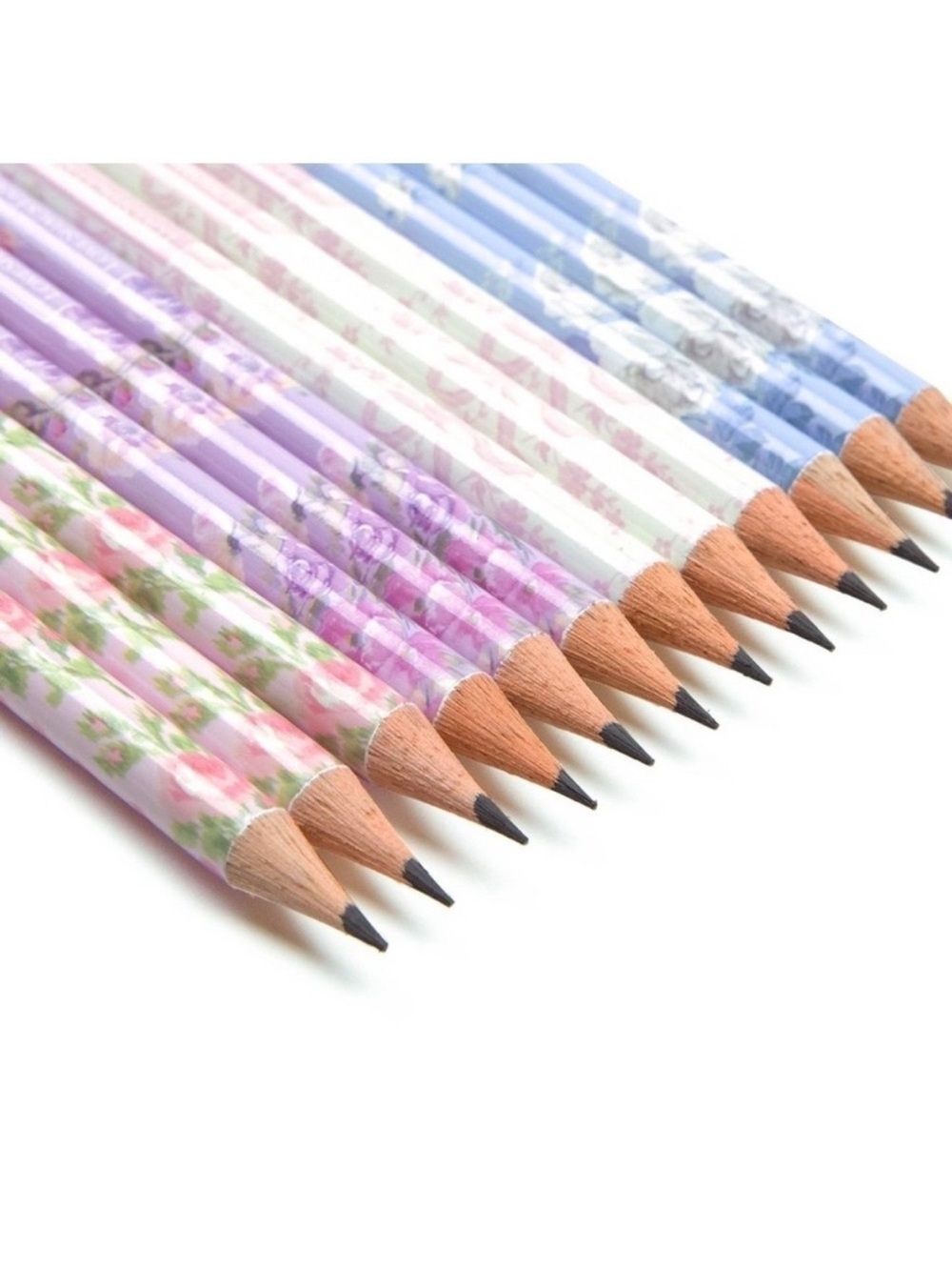 LoveShackFancy x Target Floral No.2 Pencil Set - Pastel (12-Pack) - Picture 2 of 3